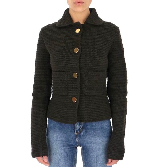 BOTTEGA VENETA CROCHET STRETCHY JACKET SIZE  L  NEW - Picture 12 of 15